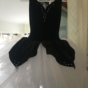 Elegant Black and White Kids Dress